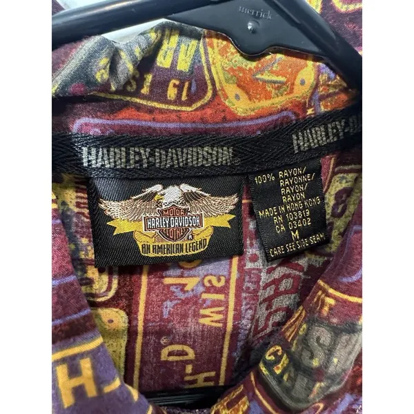 Harley Davidson Sleeveless Shirt License Plate Graphic Womens Medium Vintage - Image 3