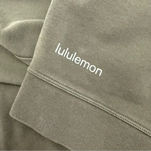 Lululemon Perfectly Oversized Crew Crewneck Sweatshirt Cotton Terry Army Green - Image 9