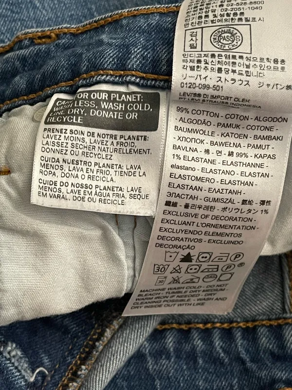 Levi’s 501 high-rise distressed hem denim shorts - 30 - Image 7
