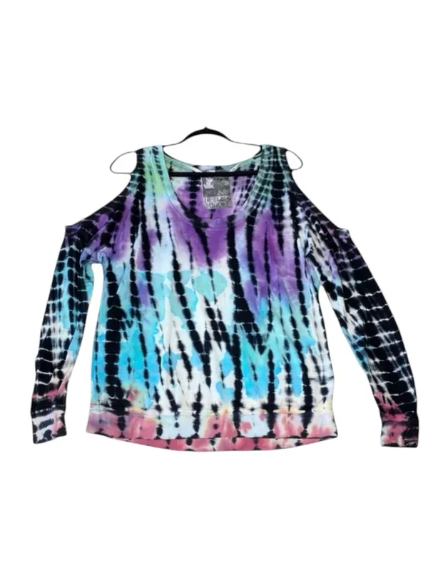 YFB Young Fabulous & Broke ☀︎︎ Cold Shoulder Pullover ☀︎ Multi Tie Dye ☀︎ Medium - Image 13