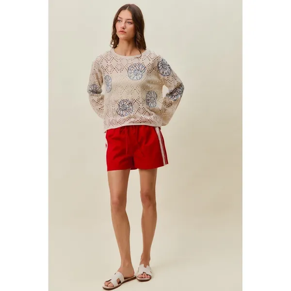 SO ME Seashell Lightweight Sweater Top - Image 16