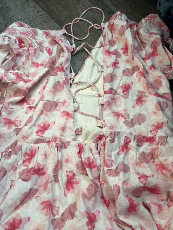 Petal & Pup Clementine Mini Dress - Cream Floral size XL - Image 15