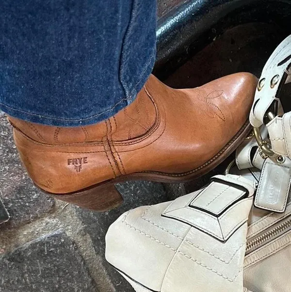 Vintage Frye Leather Boots Brown - Image 2