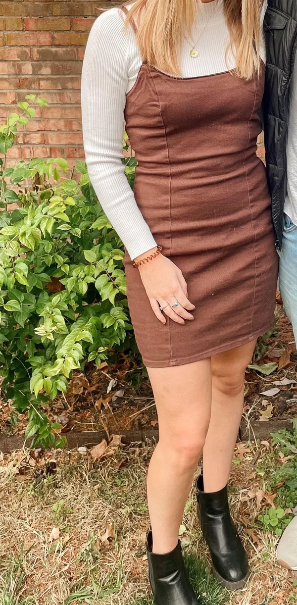 Hennes & Mauritz denim Brown Dress - Image 2