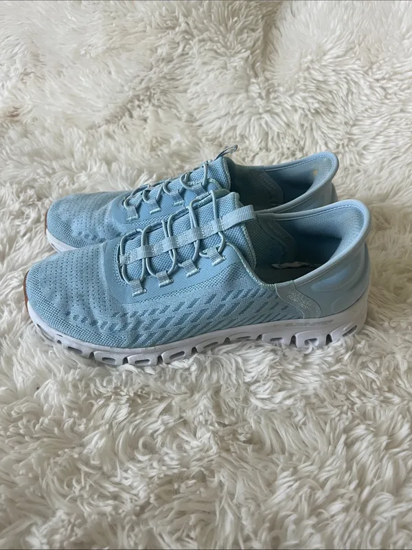 Skechers Light Blue No Lace Athletic Womens Walking Shoes, size 8 @ - Image 5