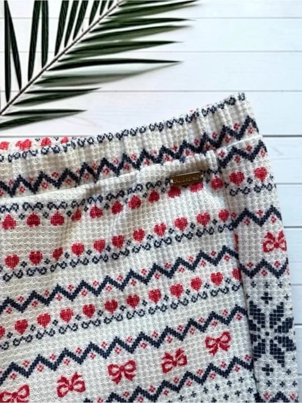 Adore Me Fair Isle Thermal Pajama Set Medium NWT/NWOT Holiday Waffle Knit - Image 13