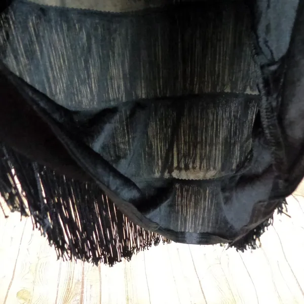 California Costume Fashion Flapper Fringe Dress Women XL Black Headband Necklace - Image 13