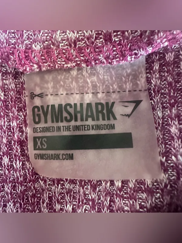 Gymshark Slounge Cropped Ribbed Tank Top High Neckline Women’s XS Pink - Image 4