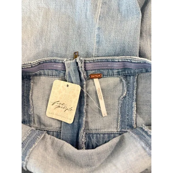 NWT Free People Dress Blue Picture Perfect Midi Denim Strapless Jean Size 2 - Image 5