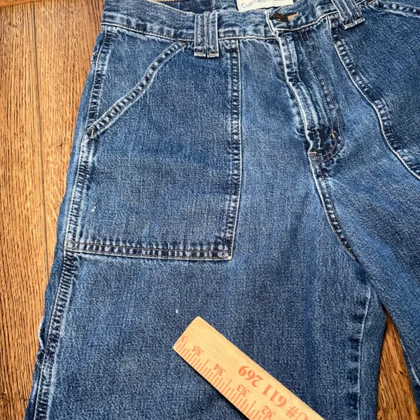 90s Canyon River Blues Carpenter Jeans Wide Leg Medium Wash Blue Denim 28x30 vtg - Image 10