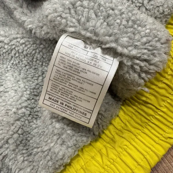 Vintage 90s Nike Sherpa Lined Windbreaker Zip Jacket - Image 5
