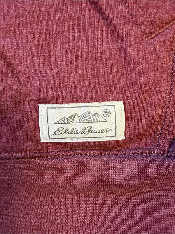 Eddie Bauer  Maroon Hooded Pullover Sweatshirt - Image 3