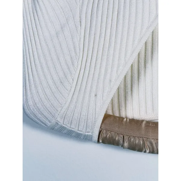 Abercrombie & Fitch O-Ring Cutout Midi Dress Womens XS White Quiet Luxury Fall - Image 10