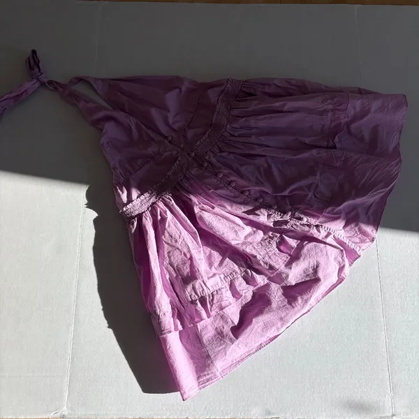 NWT Free People Sail away tunic tiered ruffle dress lilac purple small - Image 12