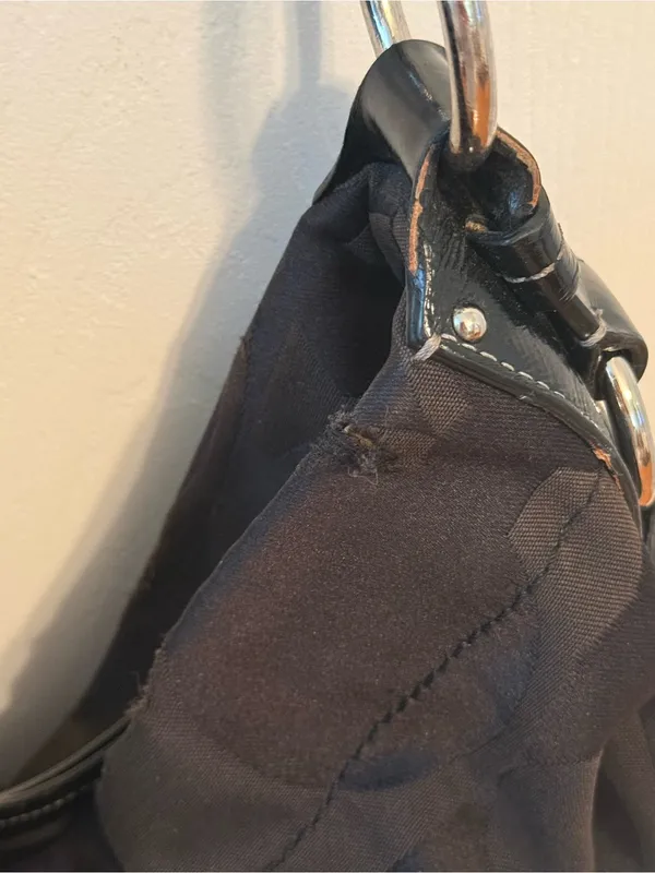 Y2K Coach Carly Bag in Black Signature Canvas - Image 4