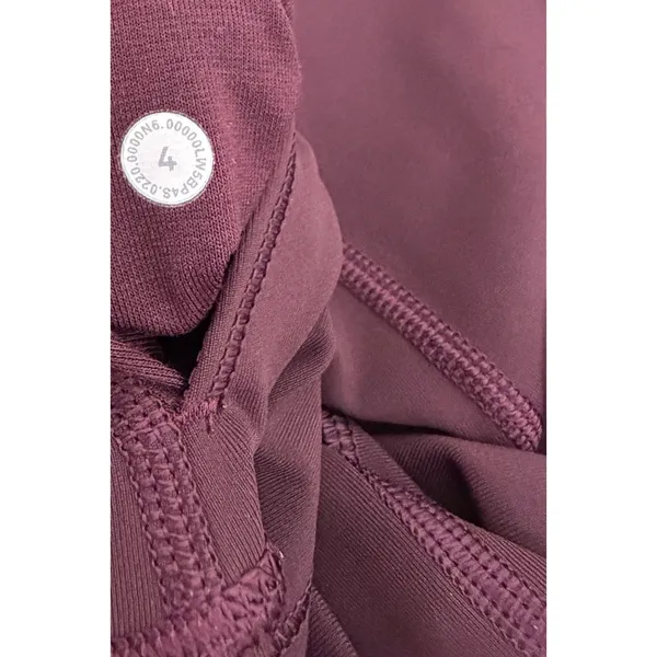 Lululemon Deep Plum High Rise Leggings Size 4 Excellent Condition - Image 4