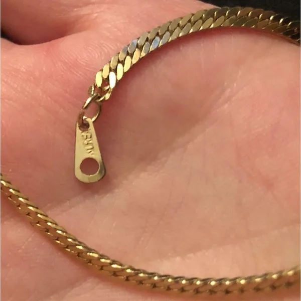 Gold tone snake chain bracelet Marked “Korea” - Image 5