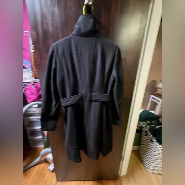 Guess Black Military Coat with Gold Accents - Image 3