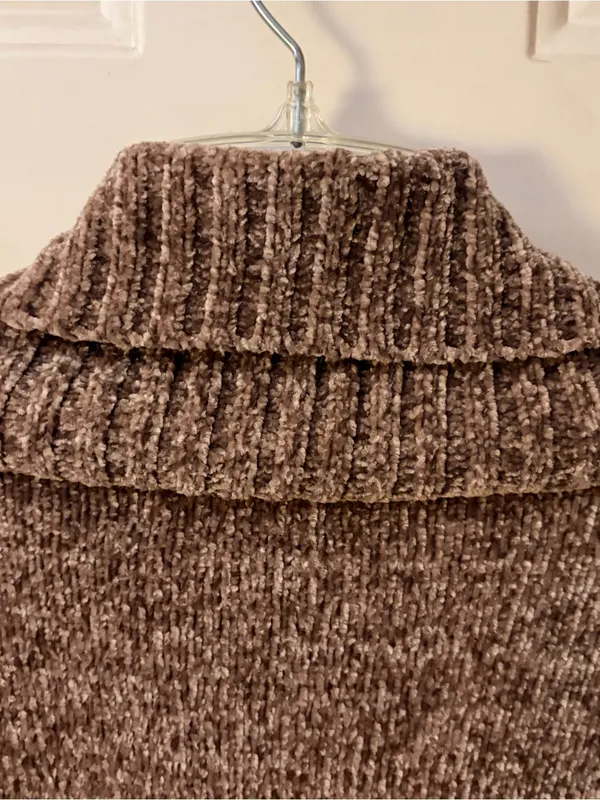 Orvis Brown Chenille Open-Front Shawl Cardigan - Image 12