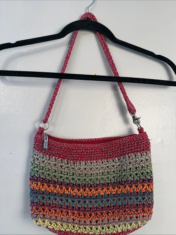 The Sak Colorful Rainbow Woven Crochet Bag - Image 4