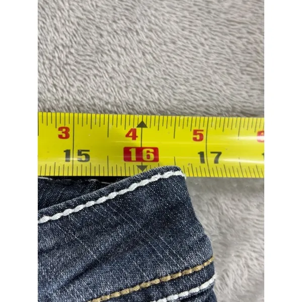 Bongo Dark Wash Bootcut Jeans Womens 11 Contrast Stitching Back Flap Pockets - Image 7