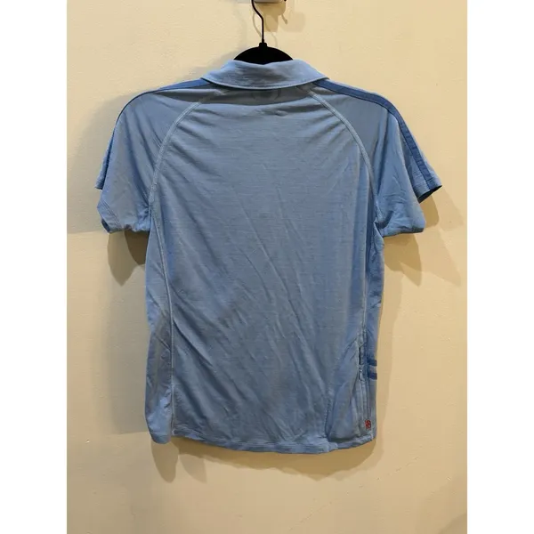Smartwool short-sleeve 1/4-zip activewear or cycling top Blue Size Medium - Image 3