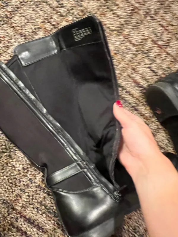 Boots Leather Black Size 5 - Image 7