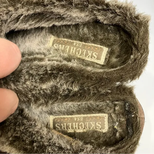 Skechers Y2K platform mules slip on shoes faux fur lined‎ size 6.5 - Image 5