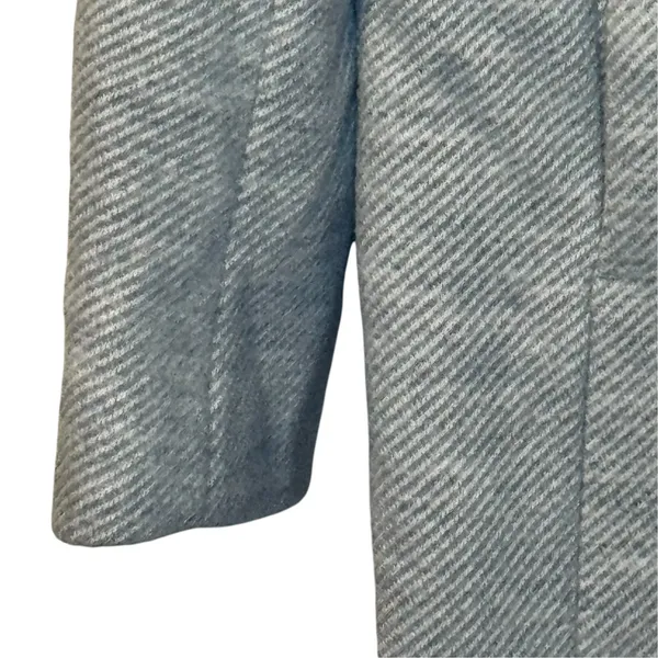 Zara Womens Coat  Button Up Lined Structured Stretchy Striped Gray Preppy Small - Image 4