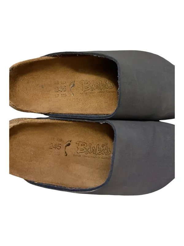 Vintage Birki's by Birkenstock Navy Blue Suede Leather Clogs - Size EU 38 / US Women's 7 (M5) - Image 5