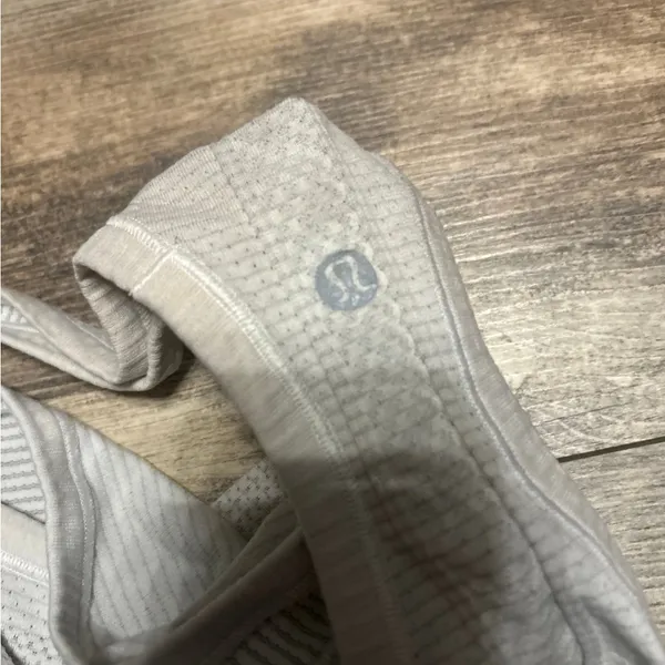 Lululemon Athletica White Mesh Racerback Tank Top - Image 3