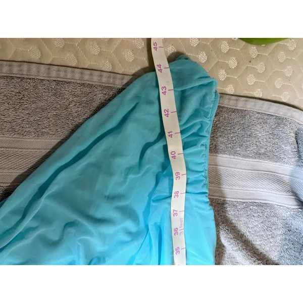 NWOT OYS Light Blue Ruched Midi One Shoulder Dress Size Large Formal‎ Sexy - Image 6