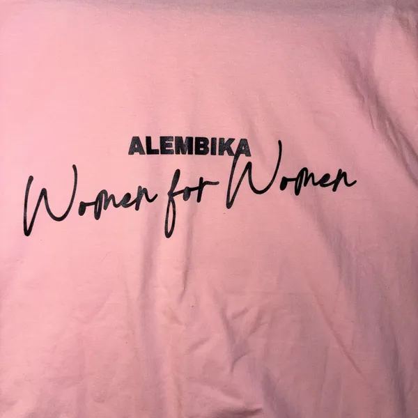 ALEMBIKA Women for Women 100% cotton Pink Oversized T-Shirt‎ Female Empowerment - Image 5