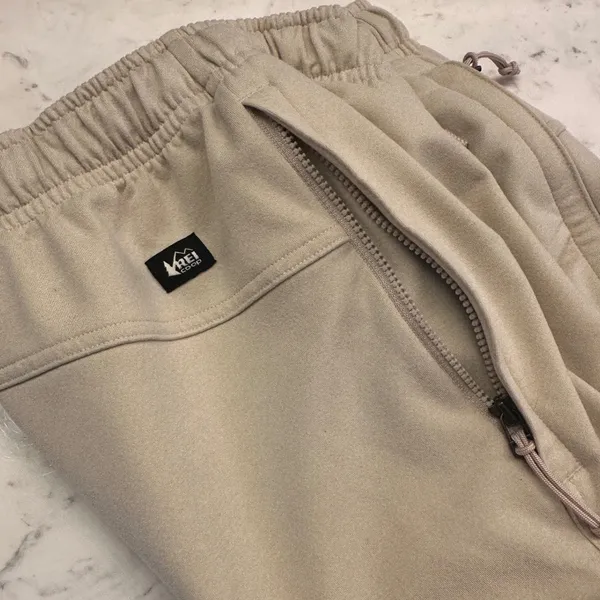 REI Co-op Womens Sz S Tan Beige Stretch Joggers Athletic Hiking Pants Drawstring - Image 7