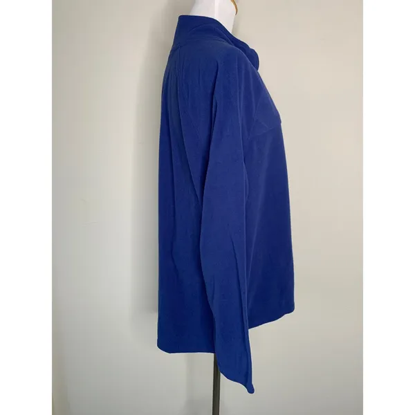 Natural Reflections Blue Fleece Pullover Top Sz XL Gorpcore Cabin Core - Image 4