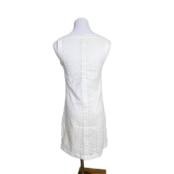 Francesca's Sleeveless Eyelet Lace White Lined Sheath‎ Dress SMALL Vanilla Girl - Image 3