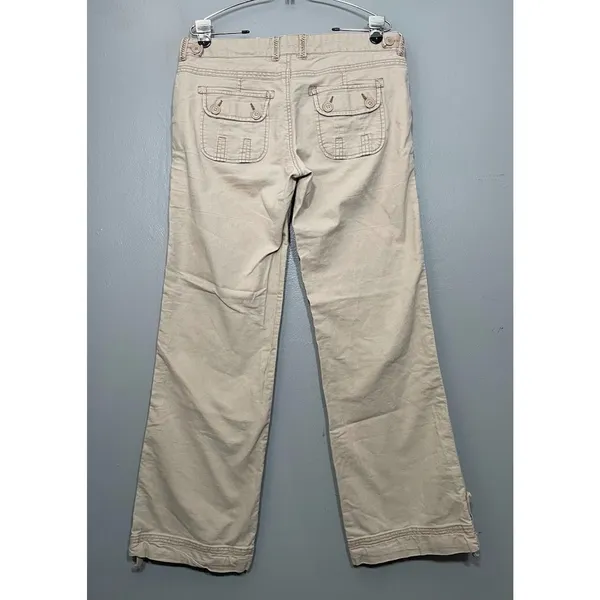 Maurices Women Size 9 10 Tan Khakis Pants Baggy Straight Casual 90s Y2K Utility - Image 7