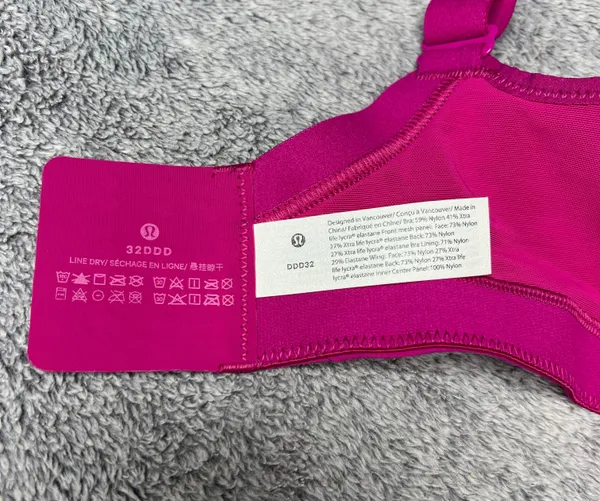 Lululemon Run Times Bra Ripened Raspberry (RIPR) Size 32DDD NWT *Adjustable* - Image 15