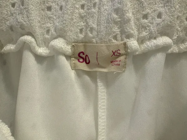 SO Matching Shorts Cap Sleeve Set, White Lace - Image 4
