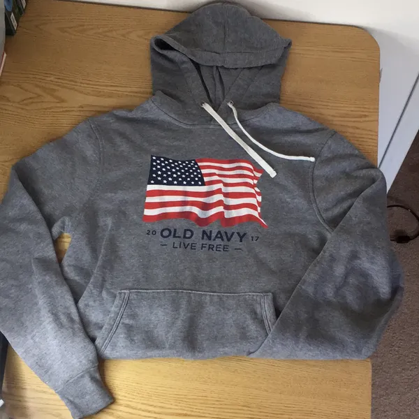 Womens Patriotic Old Navy Sweatshirt Hoodie Small - Image 2