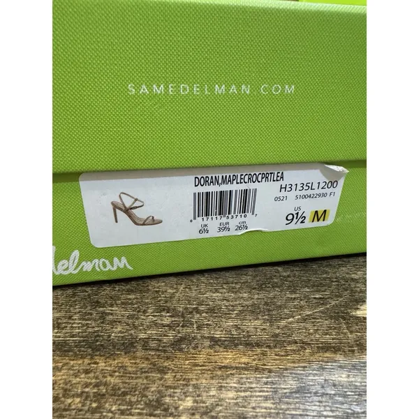 Sam Edelman‎ Doran strappy stiletto heels in a beige Size 9.5 Maple Croc Leather - Image 10