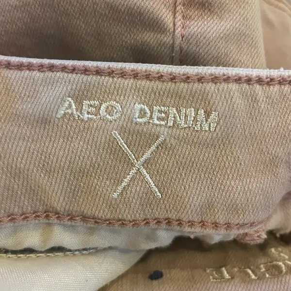 American Eagle Pink Hi Rise Super Stretchy Jean Shortie Shorts‎ - Image 5