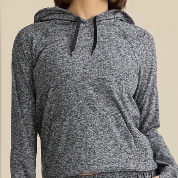 Outdoor Voices Cloudknit Hoodie Gray Womens Medium Activewear Athleisure Lounge - Image 4