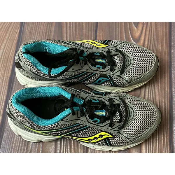 Saucony Grid Cohesion TR7 S15183-3‎ Athletic Shoes 7.5 Gray Yellow Teal - Image 2