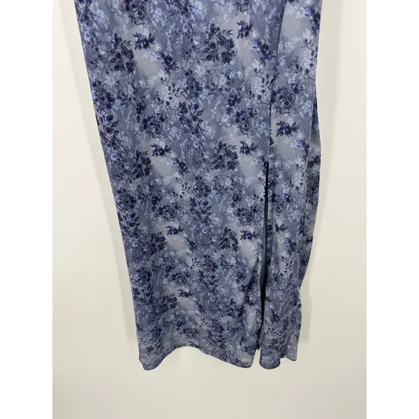 No Boundaries Blue Floral Y2K‎ Mesh Maxi Babydoll Dress Sz M Boho Dainty Feminine Coquette - Image 4