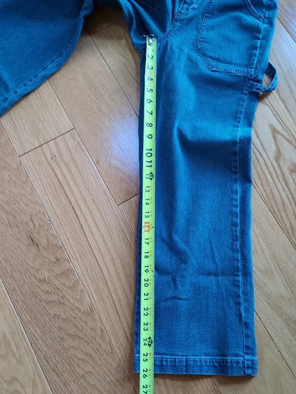 On 34th Womens 4/27 (24W x 26L) Barrel Leg High Rise Stretch Blue Denim Jeans - Image 9