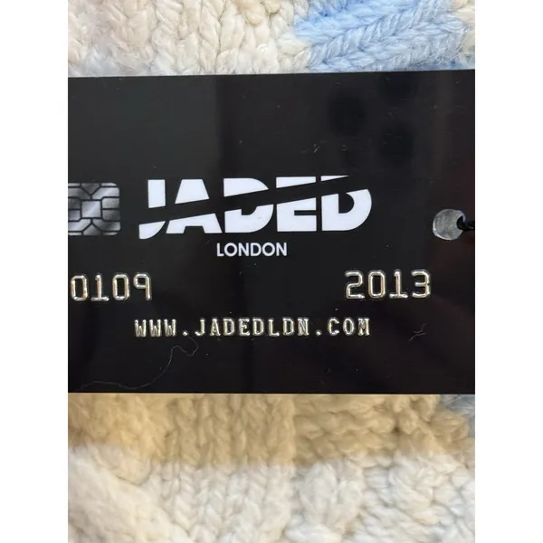 Jaded London Ecru Knitted Vest Cable Knit Preppy Tennis Streetwear‎ Size Large - Image 7