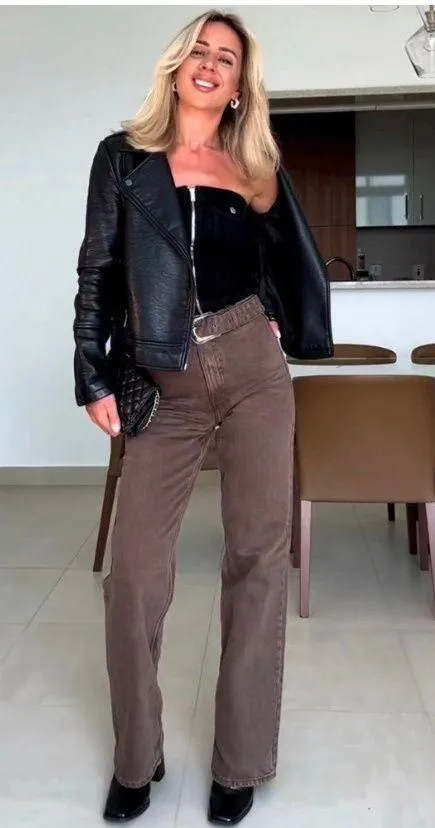 Nwt Tre Belted Wide Leg Jeans - Image 11