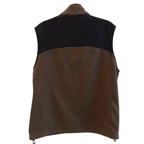 Eddie Bauer Womens Full Zip Fleece Vest‎ Brown Black Mock Neck Size M Outdoor - Image 3
