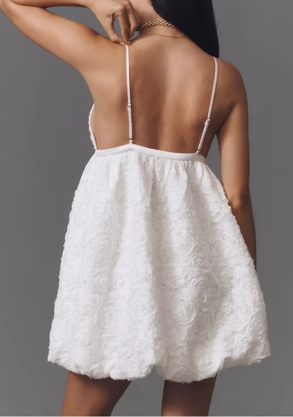 Anthropologie Endless Rose Sequin Shimmering Bubble Mini Dress, Size XS - Image 5